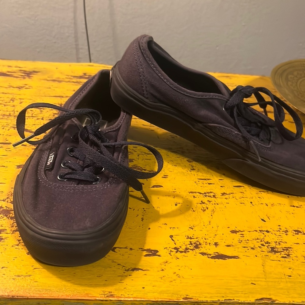 Monochromatic blue vans